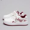 Warrior Red Accent Fashion Sneakers