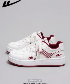 Warrior Red Accent Fashion Sneakers