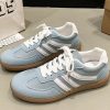 Retro Blue Stripe Casual Sneakers
