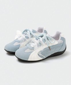 Sky Blue Mesh Sport Sneakers